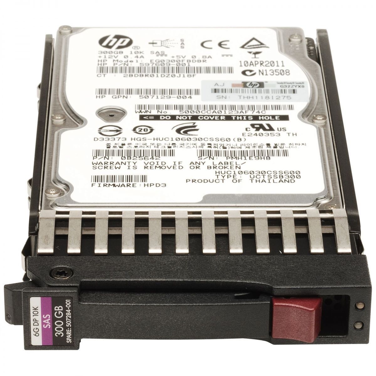 Жесткий диск HP 300Gb 10K 6Gb/s SAS 2.5'' (0B24182)