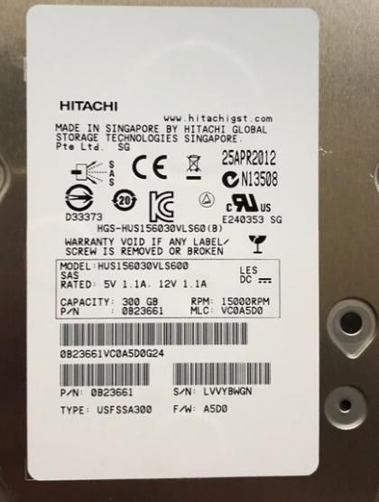 Жесткий диск Hitachi HGST 300Gb 15K SAS 3.5" HUS156030VLS600 (б/у)