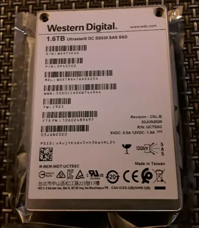 Твердотельный накопитель Western Digital Ultrastar 1.6Tb SAS 2.5” (WUSTR6416ASS204)
