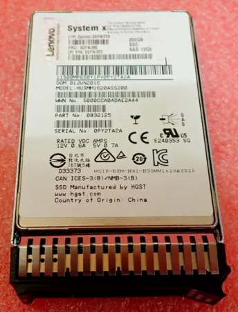 Твердотельный накопитель Lenovo 200Gb 12Gb/s SAS 2.5" (00FN383)