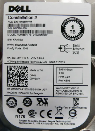 Жесткий диск Dell 1Tb 7.2K 6Gb/s SAS 2.5'' (9RZ268-157-COMPELLEN)