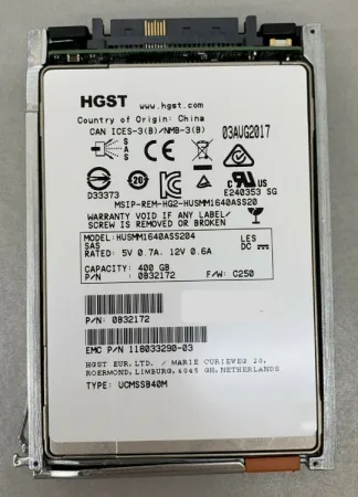 Твердотельный накопитель HGST 400Gb 12Gb/s SAS 2.5" (HUSMM1640ASS204)