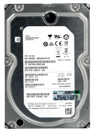 Жесткий диск HPE 2Tb 7.2K 12Gb/s SAS 3.5" (MB2000JVYZN)