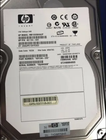 Жесткий диск HPE 1Tb 7.2K 6Gb/s SAS 3.5'' (461137-B21)