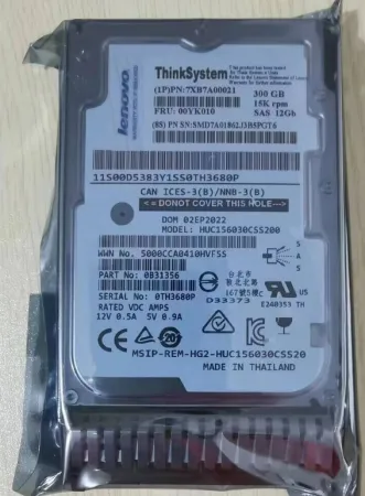 Жесткий диск Lenovo 300Gb 15K 12Gb/s SAS 2.5" for SR630 7x02 (00YK010)