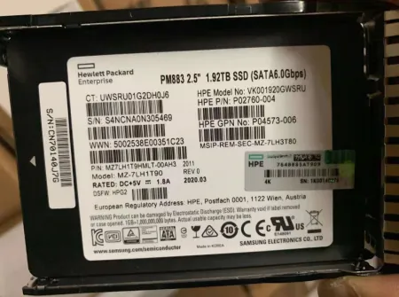 Твердотельный накопитель HPE 1.92Tb 6Gb/s SATA 2.5" (P08694-001)