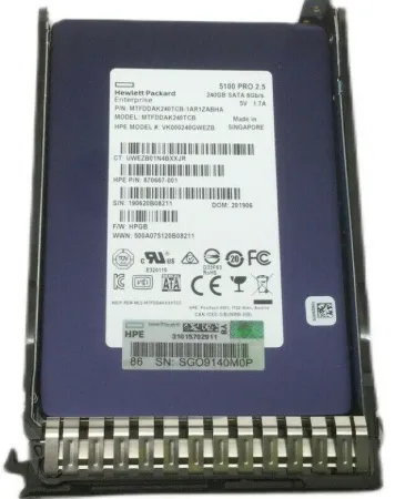 Твердотельный накопитель HPE 240Gb 6Gb/s SATA 2.5" (875654-001)