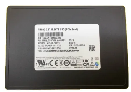 Твердотельный накопитель Samsung PM9A3 15.36Tb 6Gb/s NVMe 2.5" (MZ-QL215T0)
