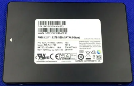 Твердотельный накопитель Samsung PM883 1.92Tb 6Gb/s SATA 2.5” (MZ-7LH1T90)