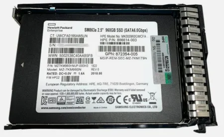 Твердотельный накопитель HPE 960Gb 6Gb/s SATA 2.5'' (872521-001)