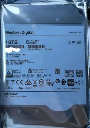 Жесткий диск Western Digital DC HC550 18Tb 7.2K 12Gb/s SAS 3.5" 4Kn (0F38314)
