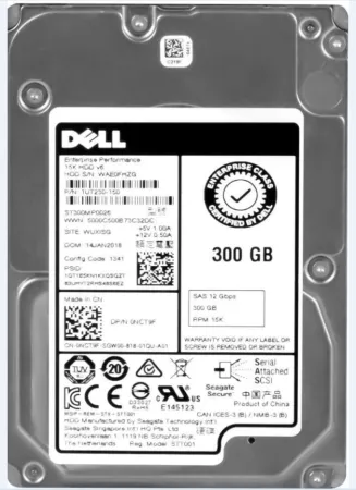 Жесткий диск Dell 300Gb 15K 12Gb/s SAS 2.5'' (0NCT9F)