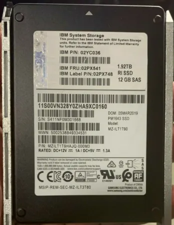 Твердотельный накопитель IBM 1.92Tb 12GB/s SAS 2.5'' (02PX541)