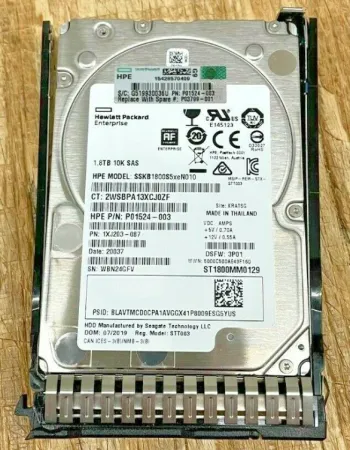 HPE 1.8TB 10K 12Gb/S SAS 2.5'' for 3PAR Storeserv 8000 (P03799-001)