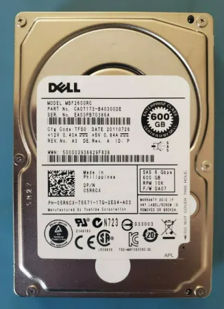 Жесткий диск Dell 600Gb 10K 6Gb/s SAS 2.5" (K1JY9)