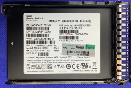 Твердотельный накопитель HPE 960Gb 6Gb/s SATA 2.5" (MK000960GWSSD)