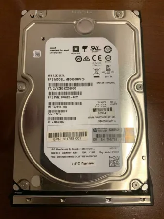 Жесткий диск HP 6Tb 7.2K 6Gb/s SATAIII 3.5" (MB6000GVYZB)