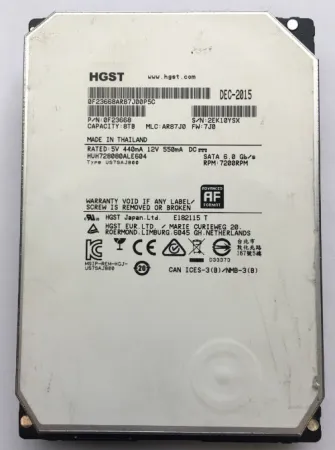 Жесткий диск HGST 8Tb 7.2K 6Gb/s SATA 3.5" (HUH728080ALE604)