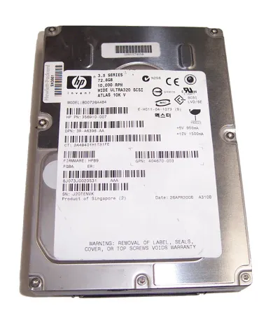 Жесткий диск HP 72.8Gb 10K U320 SCSI 3.5" (BD0728A4C4)
