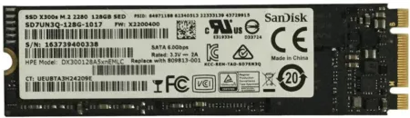 Твердотельный накопитель HPE 128Gb 6Gb/s SATA SDX300 SED M.2 2280 (798607-001)