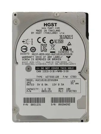 Жесткий диск HGST 1.2Tb 10K 12Gb/s SAS 2.5" (0B31845)
