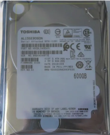 Твердотельный накопитель Toshiba 600gb 10K SAS 12Gb/s 2.5" (AL15SEB060N)