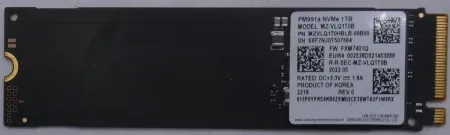 Твердотельный накопитель Samsung PM991a 1Tb M.2 NVMe PCI-E Gen3x4 (MZVLQ1T0HBLB-00B00)