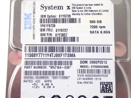 Жесткий диск IBM 500Gb 7.2K SATAIII 2.5'' (81Y9727)