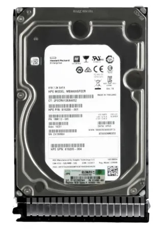 Жесткий диск HPE 8Tb 7.2K 6Gb/s SATA 3.5" (MB008000GWRTC)
