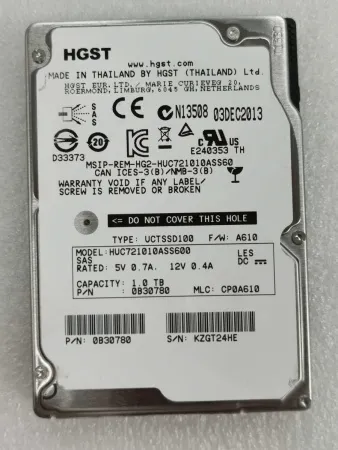 Жесткий диск HGST Hitachi 1Tb 7.2K SAS 2.5" (HUC721010ASS600)