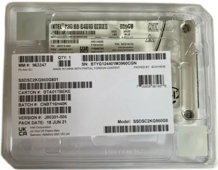 Твердотельный накопитель Intel 960Gb 6Gb/s SATA 2.5'' (SSDSC2KG960G801)