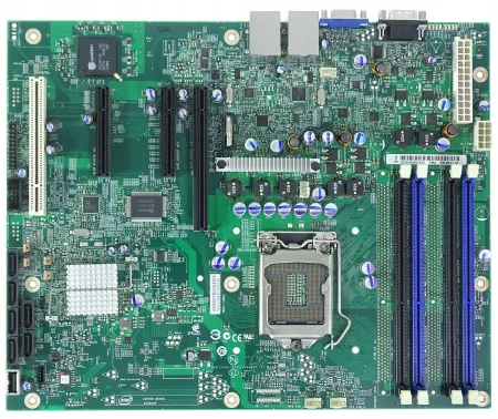 Материнская Плата Supermicro X7DWP i5000P Dual Socket 771 8FBD 2SATAII U100 PCI-E9x Riser SVGA 2xGbLAN E-ATX 1333Mhz 1U (X7DWP-M)