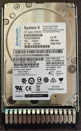 Жесткий диск Lenovo 2.4Tb 10K 12Gb/s SAS 2.5'' (01GV074)