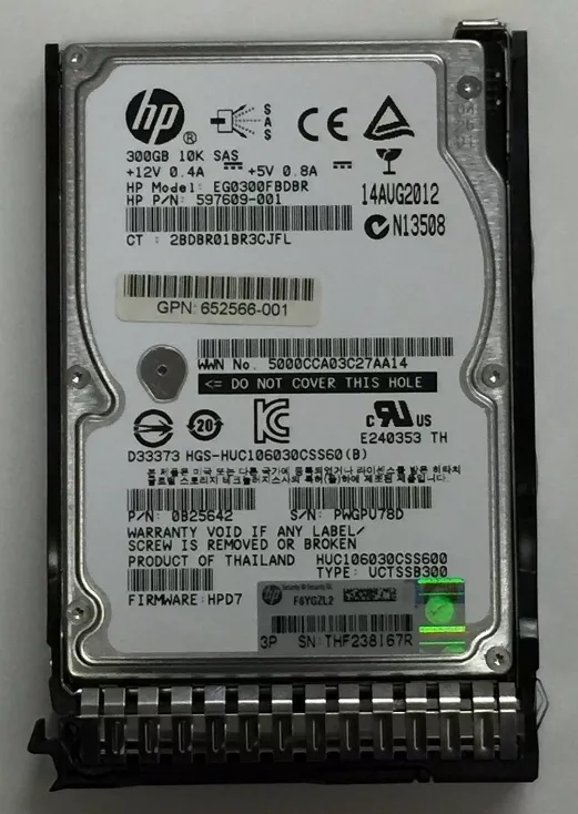 Жесткий диск HP 300Gb 15K 6Gb/s SAS 2.5" (765058-001)